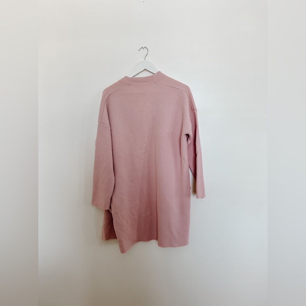 Nina Leonard - Blush Pink - Long Open Front Cardigan - Size: Large - Picture 2 of 8
